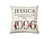 30th Birthday Gift for Her Personalised 1995 Birthday Cushion Age 30 Gift for Women - Ladies Floral Design Mum Daughter Sister Thirty BND30C