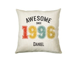 30th Birthday Gift for Men - Personalised Birthday Cushion Age 30 Gift for Him Custom Retro Vintage Number Design Dad Grandad Thirty BNG30C