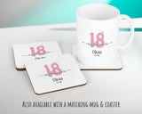 18th Birthday Gift for Women 18 and Fabulous Est 2007 Personalised Birthday Cushion Gift for Her Ladies Pink Design Daughter Eighteen BNH18C