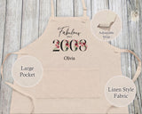 18th Birthday Gift for Her - Personalised Apron Happy Birthday Age 18 Gift for Women - Ladies Floral Design Daughter Niece Eighteen BNC18AP