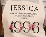 30th Birthday Gift for Women - Personalised Apron Wonderful Since 1995 30 Gift for Her - Ladies Floral Design Daughter Niece Thirty BND30AP
