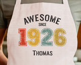 Personalised Apron for Mens 100th Birthday Gift for Him - Awesome Since 1945 100 Man Gift Retro Year Design Dad Grandad Hundred BNG100