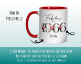 60th Birthday Gift for Women - Fabulous Since 1965 Personalised Coffee Mug Coaster Age 60 Gift for Her - Ladies Floral Design Mum BNC60M