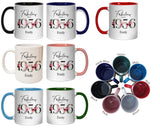 70th Birthday Gift for Women - Fabulous Since 1955 Personalised Coffee Mug Coaster Age 70 Gift for Her - Ladies Floral Design Mum Nan BNC70M