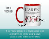 70th Birthday Gift for Women - Wonderful Since 1955 Personalised Coffee Mug Coaster Age 70 Gift for Her Ladies Floral Design Mum Nan BND70M