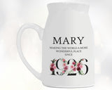 100th Birthday Gift for Women - Wonderful Since 1925 Small Personalised Flower Pot Vase 100 Gift for Her Ladies Floral Design Grandma BND100