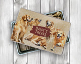 Golden Retriever Snack Treat Tin - Personalised Gift for Dog Lovers TIN010