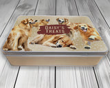 Golden Retriever Snack Treat Tin - Personalised Gift for Dog Lovers TIN010