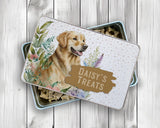 Golden Retriever Snack Treat Tin - Personalised Gift for Dog Lovers TIN011