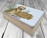 Golden Retriever Snack Treat Tin - Personalised Gift for Dog Lovers TIN011