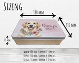 Golden Retriever Snack Treat Tin - Personalised Gift for Dog Lovers TIN013