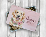 Golden Retriever Snack Treat Tin - Personalised Gift for Dog Lovers TIN013
