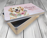 Golden Retriever Snack Treat Tin - Personalised Gift for Dog Lovers TIN013