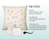 Baby Gift for New Mum - Personalised Name Cushion - Bunny Rabbit Ballerina Theme Nursery SMC044