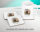 Badger Gift for Woodland Animal Lovers - Personalised Name Cushion - Watercolour Badger Theme SMC049