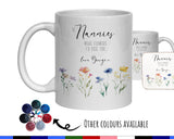 Mothers Day Nanny Gift - If Nannies Were Flowers Mug Design & Coaster ND001