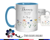 Mothers Day Nanny Gift - If Nannies Were Flowers Mug Design & Coaster ND001