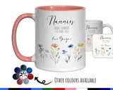 Mothers Day Nanny Gift - If Nannies Were Flowers Mug Design & Coaster ND001