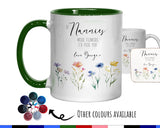 Mothers Day Nanny Gift - If Nannies Were Flowers Mug Design & Coaster ND001