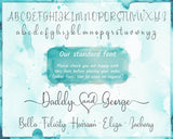 Personalised Gift for New Dad - Watercolour Ink Splash Portrait Cushion - First Father’s Day