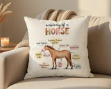Anatomy of a Horse Cushion - Funny Gift For Him Or Her Pony Equestrian Design CD456A