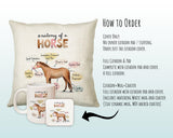 Anatomy of a Horse Cushion - Funny Gift For Him Or Her Pony Equestrian Design CD456A