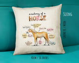 Anatomy of a Horse Cushion - Funny Gift For Him Or Her Pony Equestrian Design CD456F