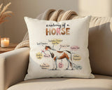 Anatomy of a Horse Cushion - Funny Gift For Him Or Her Pony Equestrian Design CD456G