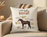 Anatomy of a Horse Cushion - Funny Gift For Him Or Her Pony Equestrian Design CD456H