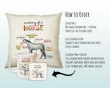 Anatomy of a Horse Cushion - Funny Gift For Him Or Her Pony Equestrian Design CD456B