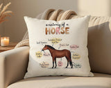 Anatomy of a Horse Cushion - Funny Gift For Him Or Her Pony Equestrian Design CD456C