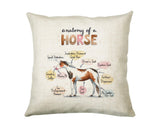 Anatomy of a Horse Cushion - Funny Gift For Him Or Her Pony Equestrian Design CD456G