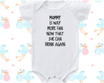 New Baby Gift - Mummy Is More Fun Now - Boy Girl Christening Naming Ceremony Newborn Babies Grow New Mum Gifts Son Daughter Mummy BB0004