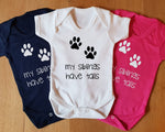New Baby Gift - My Siblings Have Tails - Boy Girl Christening Naming Ceremony Newborn Babies Grow Fur Baby Birthday Son Daughter Mum BB0016