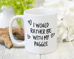I Would Rather Be With My Puggle Mug Gift 11oz Coffee Mug Gift Idea For Pet Dad Mum Dog Lover Owner Mom MG0172