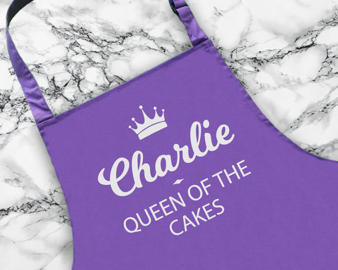 Personalised Gift Apron Queen of the Cakes Custom Cooking Baking Apron Gifts For Her For Mum Apron Gift Idea Mummy AP0018