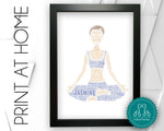 Personalised PRINTABLE Yoga Word Art Gift Yoga Gifts Yoga Print Gift For Yogi Yoga Instructor Wall Prints Wall Art Digital Download DDGC1199