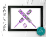 Personalised PRINTABLE Word Art Gift Cricket Bats 2 Cricket Player Print Gift For Sports Fan Wall Prints Wall Decor Download print DDGC1052