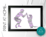 Personalised Dancing Dog PRINTABLE Gifts Word Art Wall Print - Dog Trainer Gifts Wall Decor Custom Print At Home Wall Art Print DDSC0067