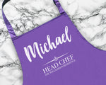 Personalised Apron for Men Gift for Dad - Barbecue BBQ Cooking Apron - Great Fathers Day Gift Idea Head Chef AP0031