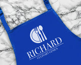 Personalised Mens Culinary Genius Barbecue BBQ Cooking Apron - Great Fathers Day Gift Idea AP0032