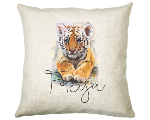 Personalised Tiger Cushion Gift Printed Name Design Big Cat Cushion Throw Pillow Gift For Mum Dad Friend Bedroom Birthday Gift CS137