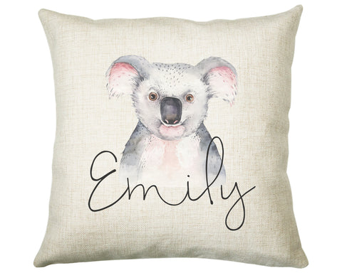 Personalised Koala Bear Cushion Gift Printed Name Design - Cushion Throw Pillow Gift For Boys Nursery Bedroom Birthday Christmas Gift CS029