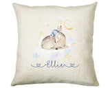 Personalised Moon Deer Cushion Magical Gift Printed Name Design New Baby Gift - Pillow Gift Girls Bedroom Decor For Birthday Gift CS381