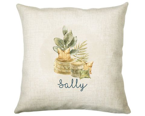 Personalised Plant lover Named Cushion Gift Printed Name Design - Cushion Throw Pillow Gift For Plant Lover Christmas Gift CS383