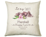 Personalised 6 Sweet years together Anniversary Gift Cushion Custom Design Gift Valentines Present - Wedding Cushion Pillow Gift CS384