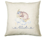 Personalised Moon Bear Cushion Magical Gift Printed Name Design New Baby Gift - Pillow Gift Girls Bedroom Decor For Birthday Gift CS386