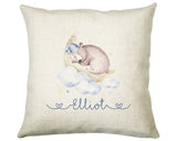 Personalised Moon Bear Cushion Magical Gift Printed Name Design New Baby Gift - Pillow Gift Girls Bedroom Decor For Birthday Gift CS386