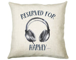 Personalised Headphones Reserved For Cushion Gift Printed Name Design Cushion Throw Pillow Gift For Him Her Christmas Gift CS363