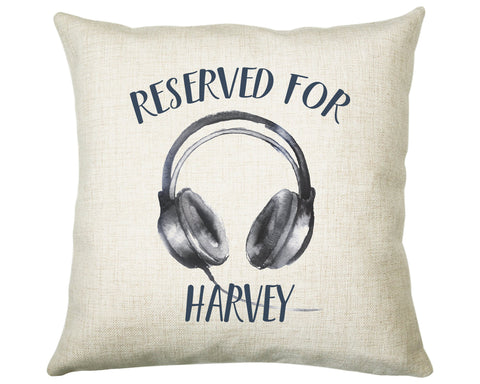 Personalised Headphones Reserved For Cushion Gift Printed Name Design Cushion Throw Pillow Gift For Him Her Christmas Gift CS363